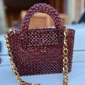Handmade bag made of beads. Original design. Lightweight and very comfortable.